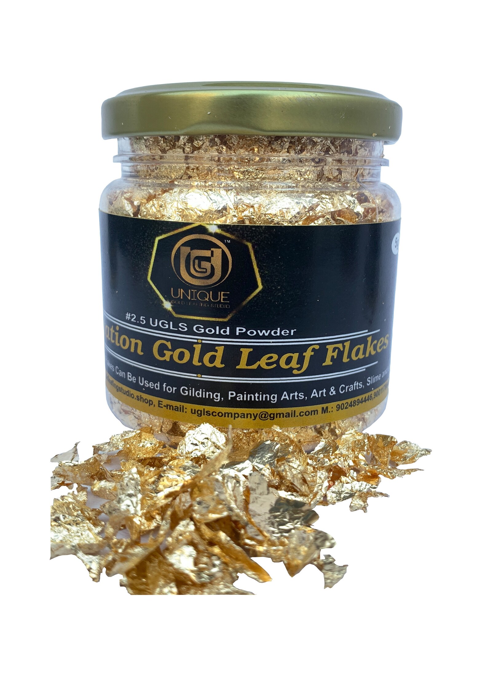 UGLS Gold Leaf Flakes Gold Metallic Flakes Grams for Resin Etsy