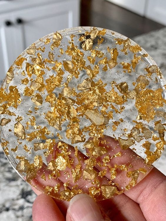 Hot Gold Leaf Flakes for Gliding Arts Crafts Nail Decorations Painting  Resin Art Scrapbooking Polymer Clay 