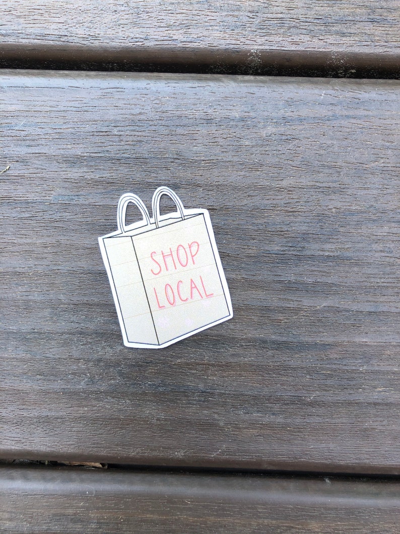 Shop local sticker Etsy
