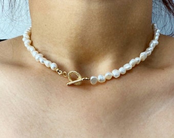 Baroque Pearl Choker Etsy