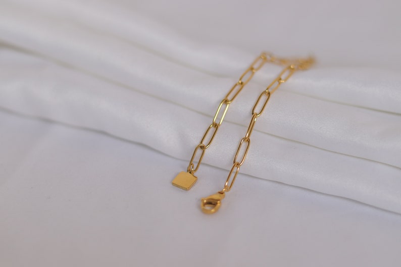 square charm bracelet
