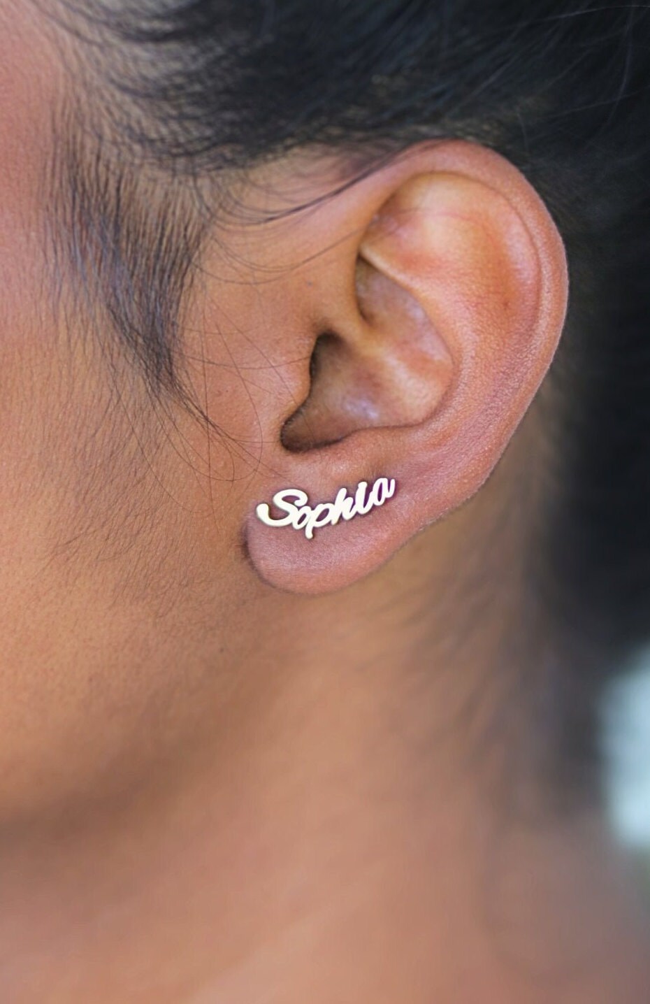 Name Earrings Minimalist Earrings Personalized Earrings