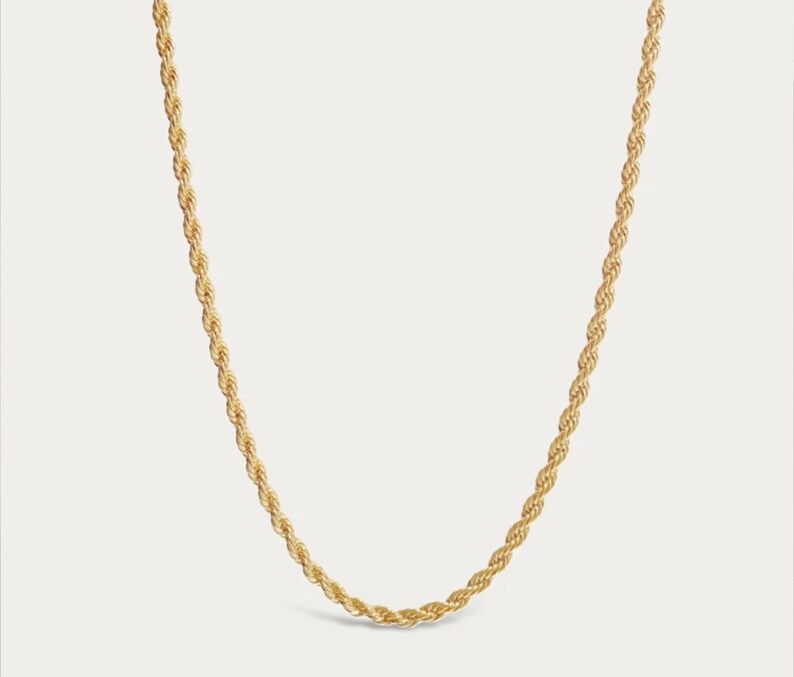 Gold Rope Chain Necklace Twisted Rope Chain Rope Choker Etsy
