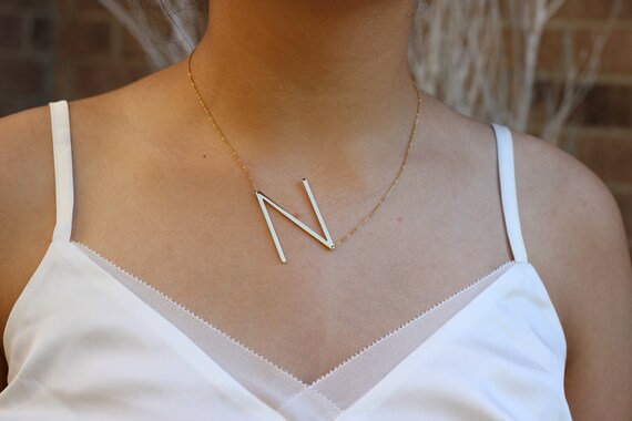 18K Gold Filled Name Necklace Big 