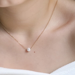 14K Gold-Filled Pearl Necklace | Gold Necklace | Freshwater Pearl Necklace | Pearl Choker Necklace | Tiny Pearl Necklace For Women