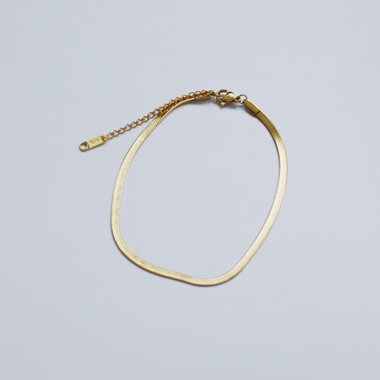 18K Gold Filled Anklet Gold Snake Anklet Herringbone Etsy