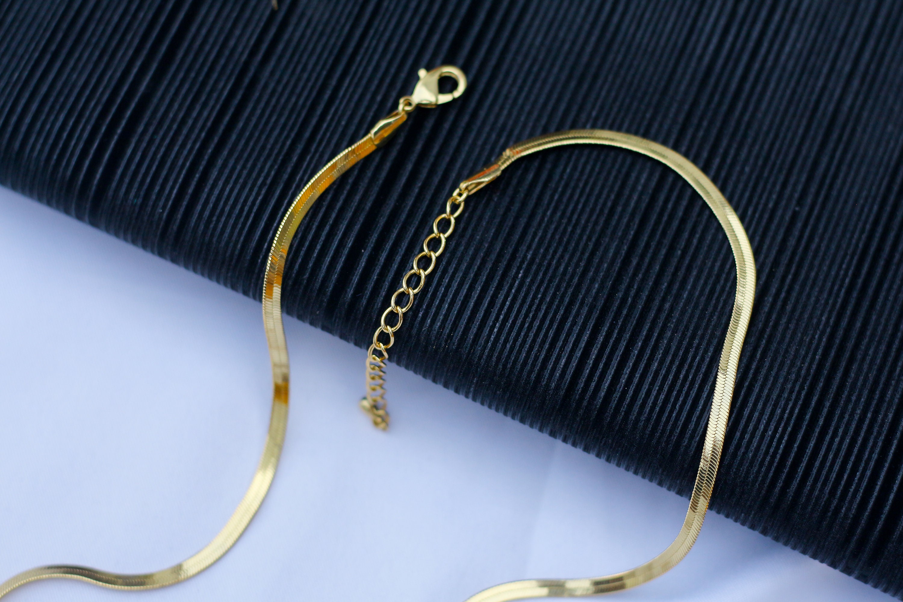 18k Gold Filled Herringbone Necklace 18k Gold Filled | Etsy
