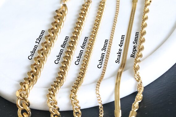 18k Gold Filled Cuban Link Chain 