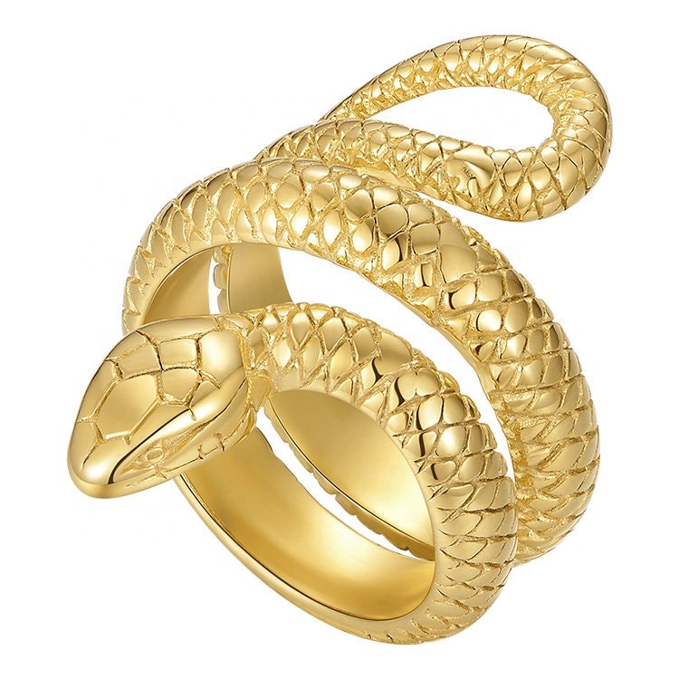 Snake Wrap Ring 18K Gold Filled Snake Ring Sterling Silver | Etsy