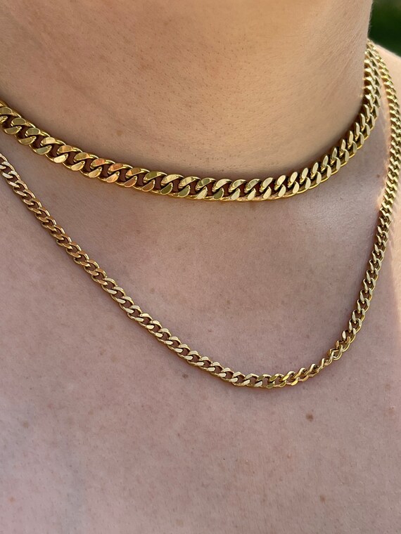 Layering Gold Filled Cuban Chain 