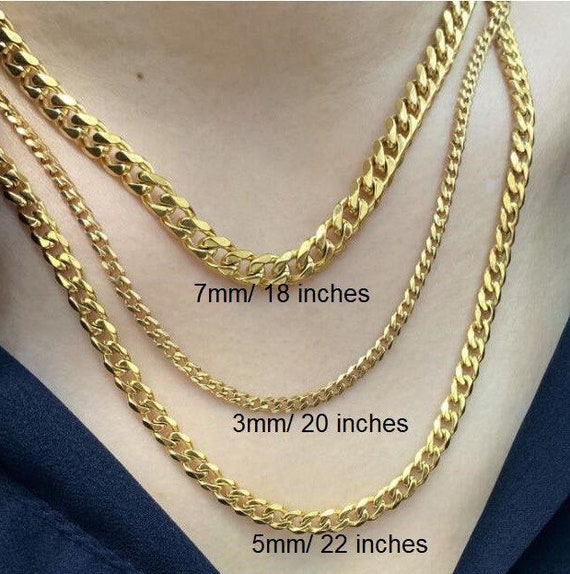 18k Gold Filled Cuban Link Chain 