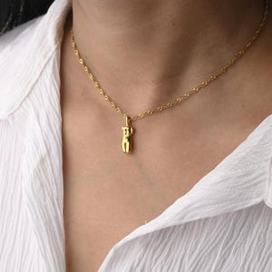 Body Pendant Necklace | Gold Female Necklace | Aphrodite Venus Women Body Necklace | Women Empowerment Jewelry | Female Figure Necklace
