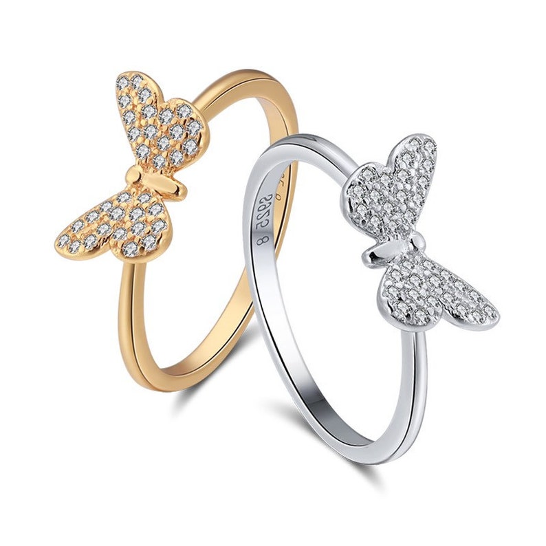 Butterfly Ring 14k Gold Filled Butterfly Ring Sterling - Etsy