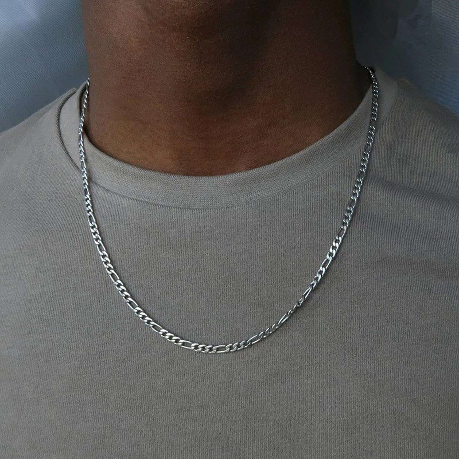 18k Gold Filled Figaro Chain for Men Gold Figaro Necklace Etsy