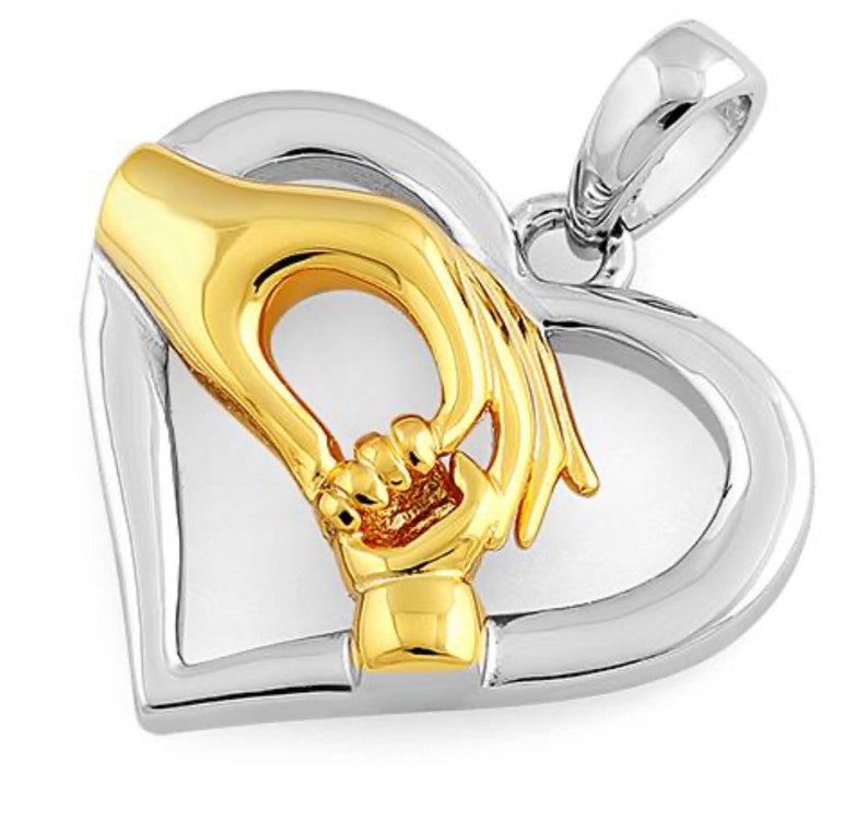 Mother\u2019s Day Gift Sterling Silver heart pendant Necklace Gift Heart Necklace