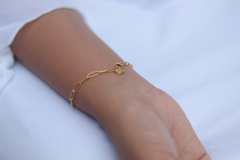 square charm bracelet for women