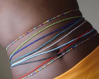 Slimming Elastic Waist Beads  - Waist Beads - Colorful waist bands - Belly Chain Beads