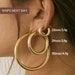 18K Gold Filled Thick Hoops - Gold Thick Hoop Earrings - Simple Thick Hoops - Gold Filled Hoop Earrings - Waterproof Daily wear Hoops 