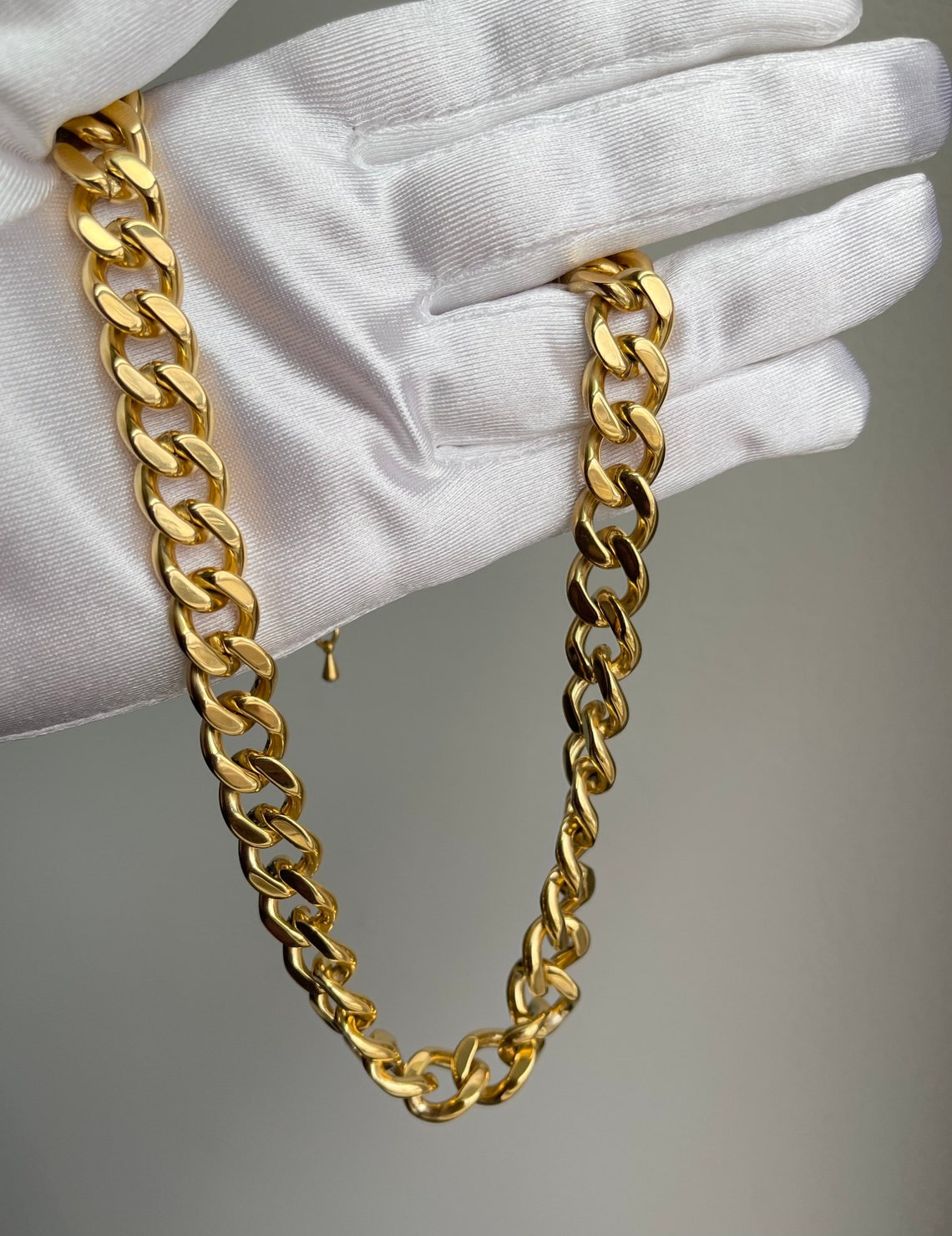 18K Gold Cuban Chain Necklace Cuban Link Chain Cuban | Etsy