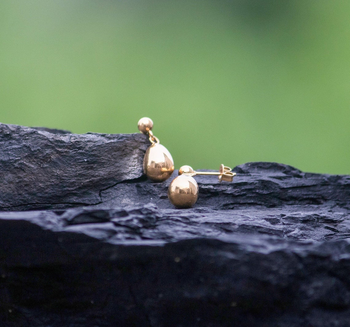 18k Gold Filled Waterdrop Earrings Waterdrop Stud Earrings Etsy