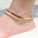 18K Gold Filled Anklet | Gold Snake Anklet | Herringbone Anklet | Thick Gold Ankle Bracelet | Gold Anklets for Women | Snake Chain Anklet