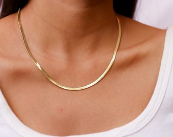 Chain Link Gold Filled Jewelry Hommes/Femmes Serpent Collier 18k or jaune rempli 24 in environ 60.96 cm 