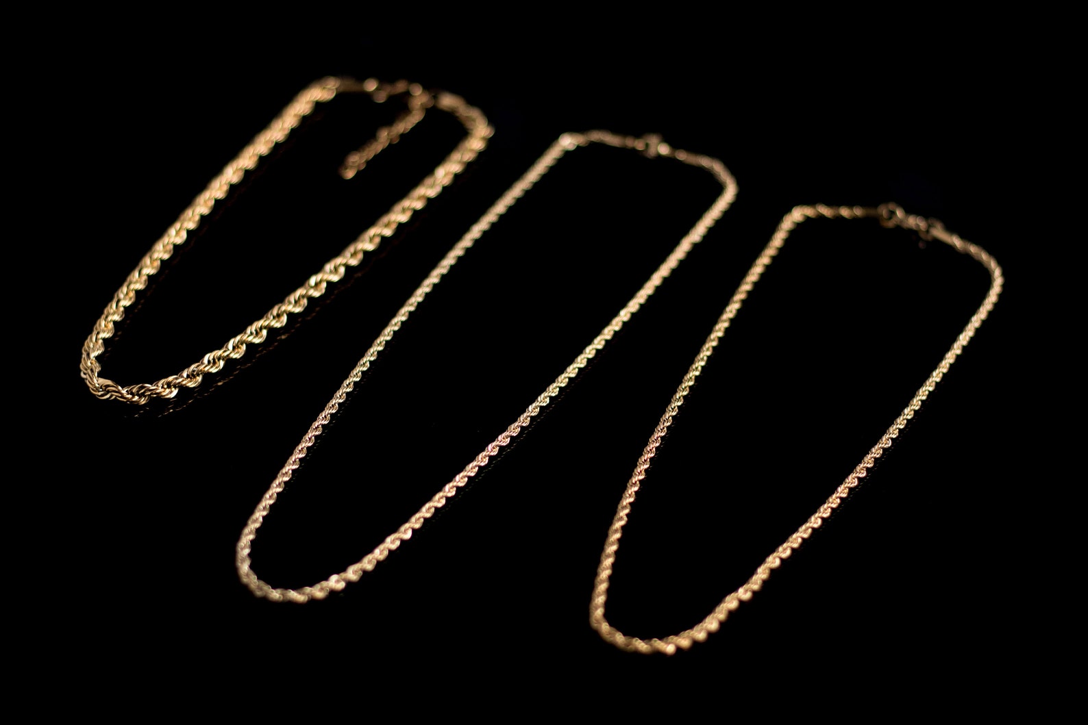 18K Gold Rope Chain Necklace Twisted Rope Chain Etsy