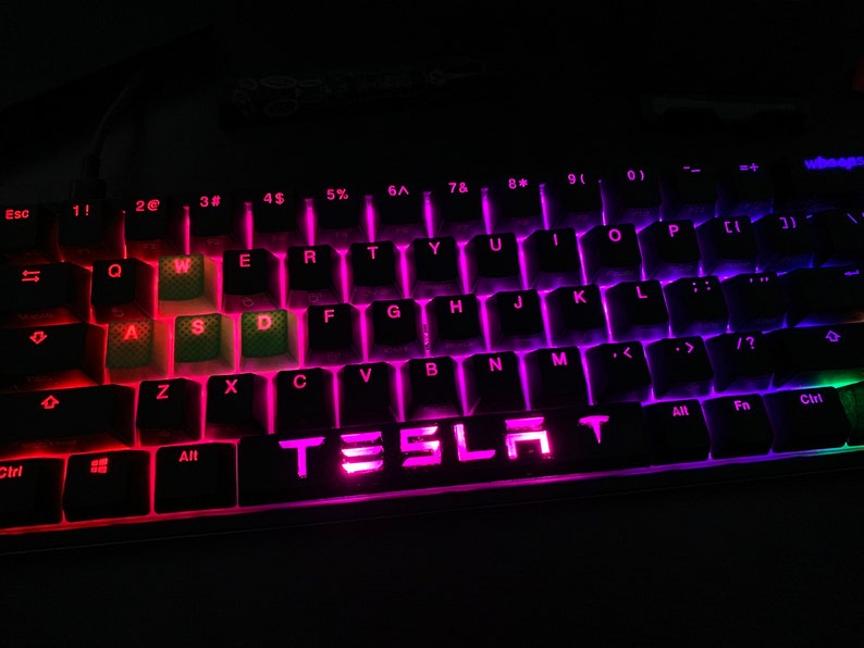 Tesla Spacebar Keycap Custom 3D Printed Etsy