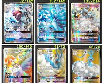 Alolan Ninetales, Altaria, Ampharos - Einzelkarte (Papier oder handgemachte Plastikkarte)