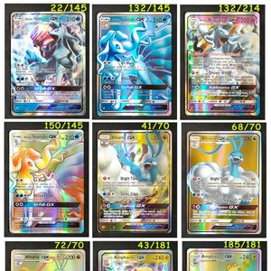 Alolan Ninetales, Altaria, Ampharos - Cartão Único (Papel ou Cartão Plástico Feito à Mão)