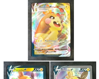morpeko gold pokemon card Nintendo Pokemon Morpeko VMAX Gold Foil Metal