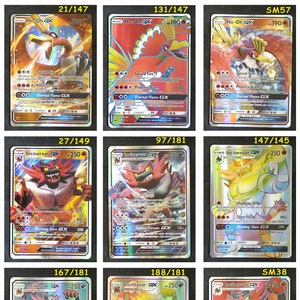 Ho-Oh, Incineroar - Carte unique (papier ou carte plastique faite main)