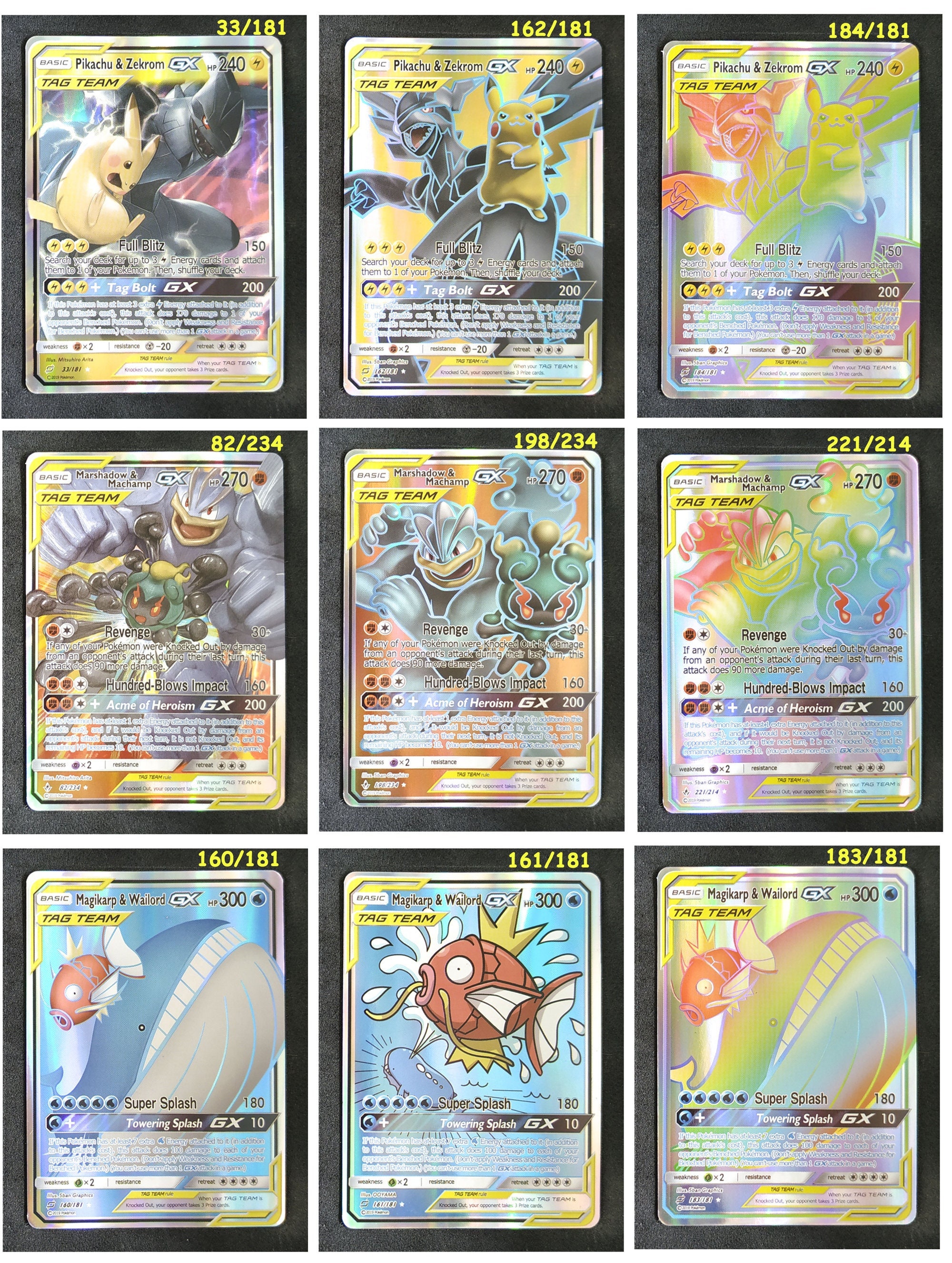 Pokemon Team Up Pikachu e Zekrom GX - 184/181 - Secret Rare :  : Brinquedos e Jogos