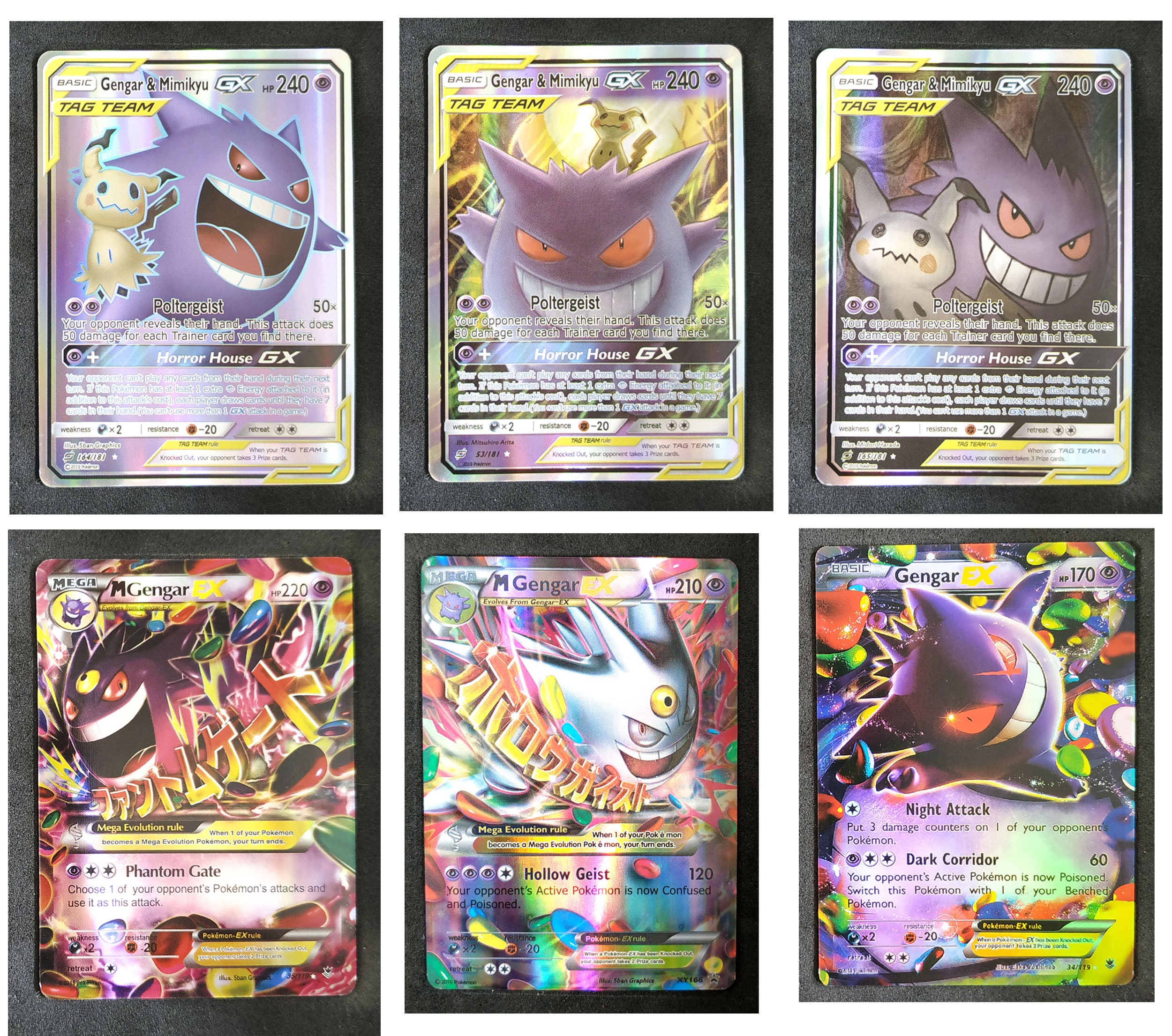 Carta Pokémon Gengar/Mimikyu GX de segunda mano por 15 EUR en