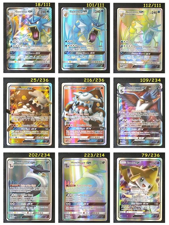 Gyarados, Jirachi, Honchkrow, Heatran - Single Card (paper or Handmade  Plastic Card) - Etsy
