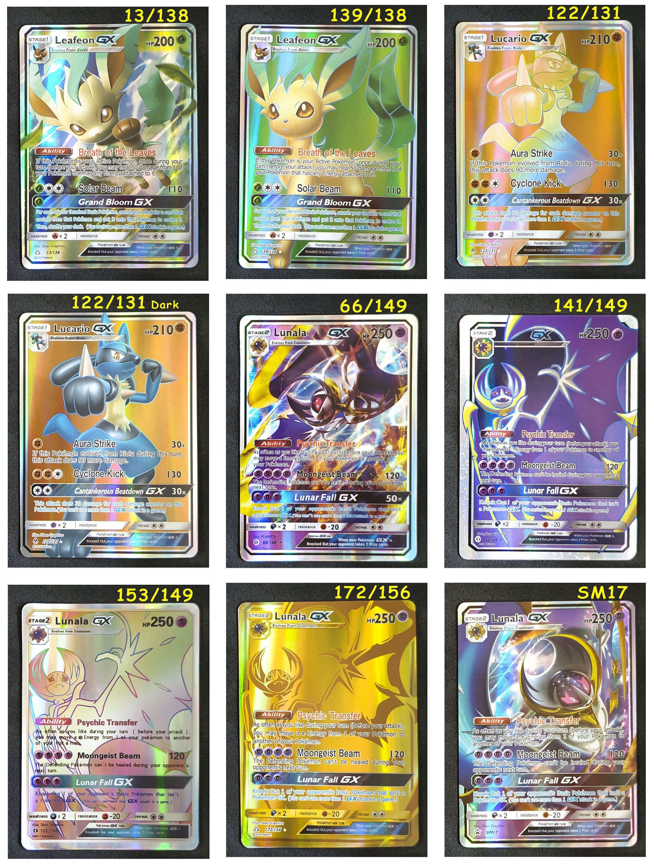 Lunala GX - Sun & Moon Pokémon card 141/149