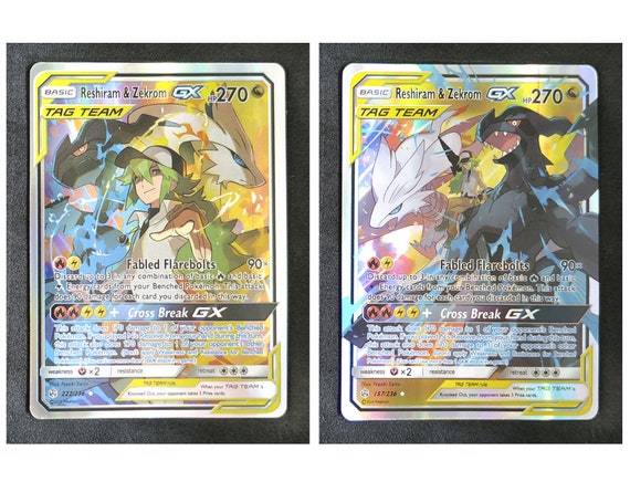 Carta Pokémon Lançamento Reshiram & Zekrom Gx 157/236 Portug