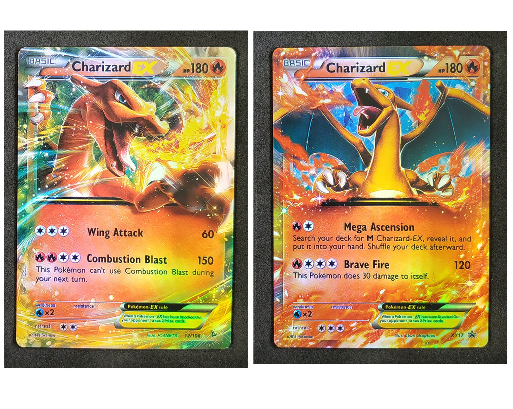 Reshiram, Charizard Set of 5 Cards - Tag Team Card, GX Card