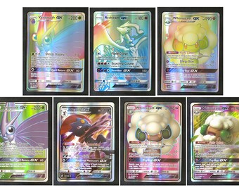 Reshiram, Venomoth, Whimsicott, Weavile Set of 7 Cards - GX Card - Custom Card Set (Paper or Handmade Plastic Card)