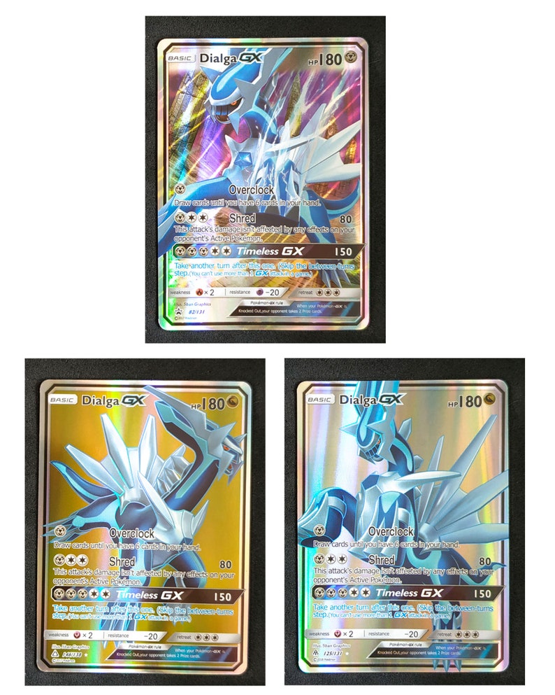 Arceus Dialga Palkia Set of 8 Cards Tag Team Card, GX Cards Custom Card