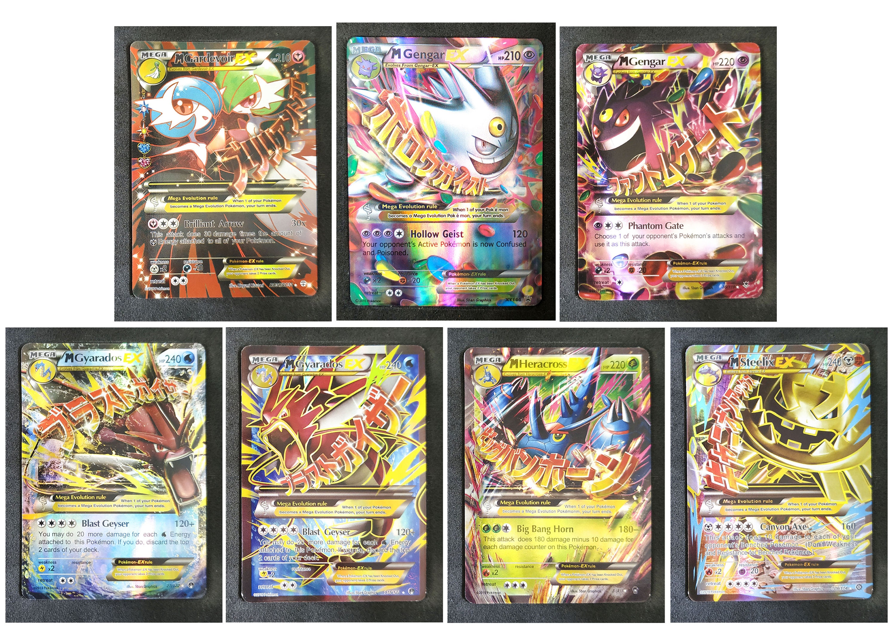 Gengar Gyarados Stellix Gardevoir Heracross Mega EX Cards - Etsy