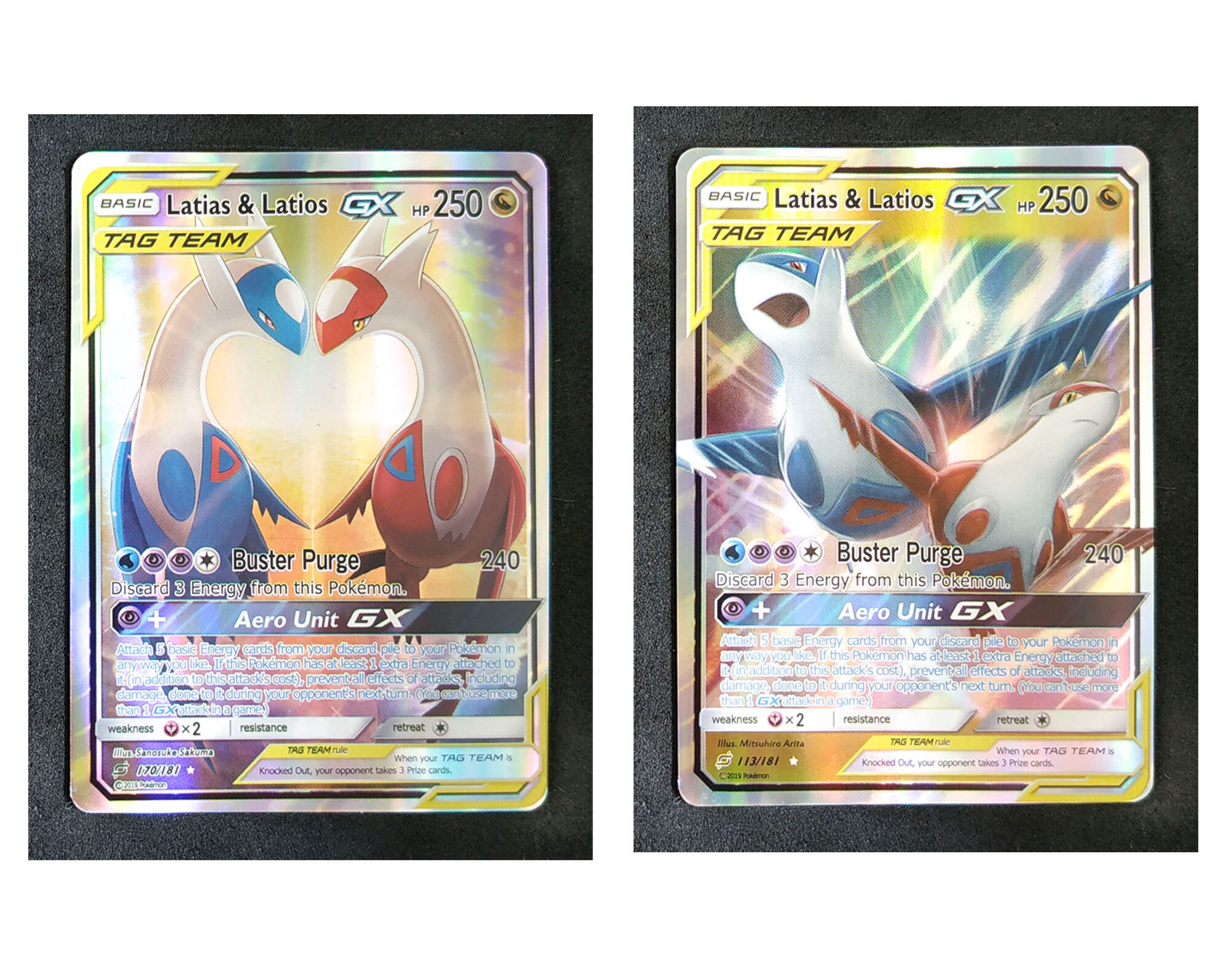 Latias Latios Set of 5 Cards Tag Team Card Mega EX Card EX Etsy