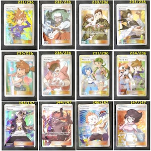 Kaiwe, Guzma, Wicke, Blauw, Rood, Sophocles, Grimsley, Misty, Maniac, Mallow Lana - Trainer - Enkele kaart (papier of handgemaakte plastic kaart)