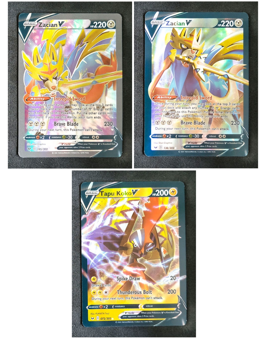 Tapu Koko VMAX Rainbow Shiny Holographic UV Printed Plastic 