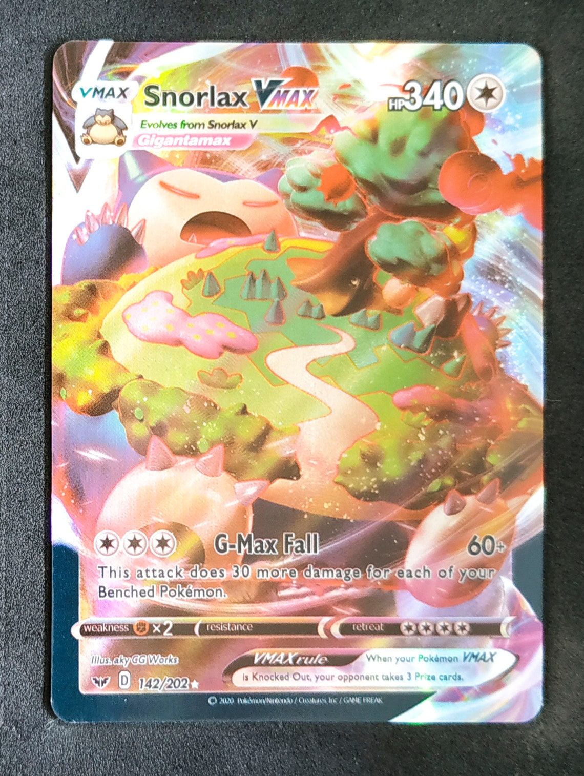 Snorlax V & VMAX Cards - Custom Gold Flash Set - Etsy
