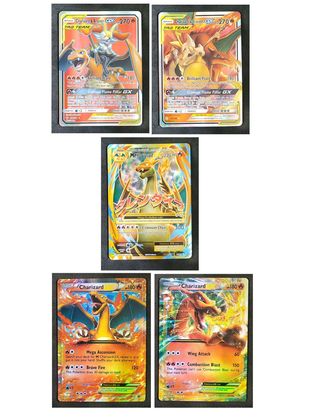 Charizard E Braixen GX Pokémon Carta Em Português 22/236 - Deck de