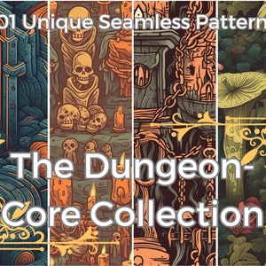 The Dungeon-Core Collection Bundle - 101 nahtlose Muster Sofortiger digitaler Download Kommerzielle Nutzung
