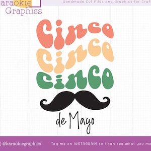 Retro Cinco De Mayo SVG, Cinco De Mayo PNG, Happy Cinco De Mayo SVG, Groovy, Cinco De Mayo Clipart, Decor, Shirt, Cricut, design, le 5 mai