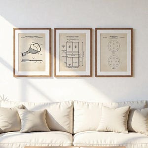 Set de láminas decorativas de pickleball / Láminas con patentes de pickleball, cancha y paleta / Fondo vintage / DESCARGA DIGITAL