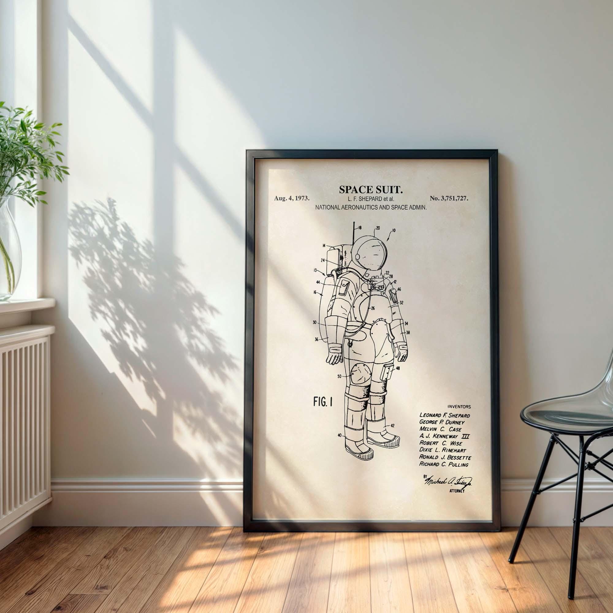 Space Suit Patent Print Art | Astronaut Wall Art Poster | DIGITAL ...